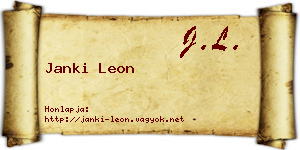 Janki Leon névjegykártya